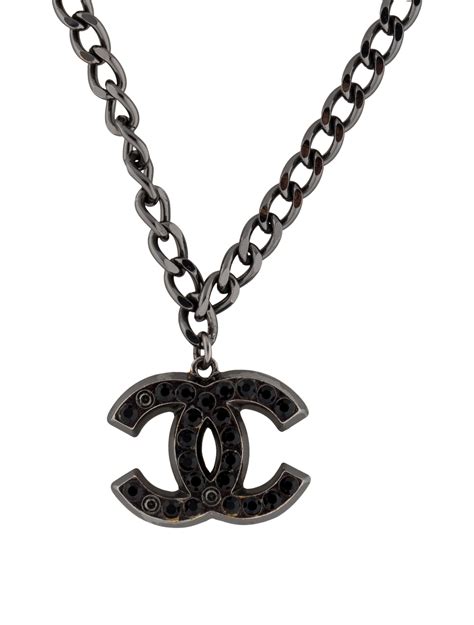 black chanel logo necklace|10 Pieces of Iconic Chanel Logo Jewelry .